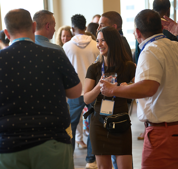 many people walking around